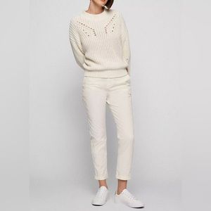 Boss Womenswear White Cotton Pants (size 2)